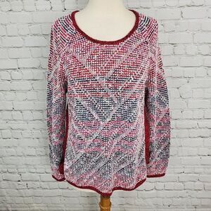 NIC+ZOE new Side Zip Sweater Red Petite PM NEW